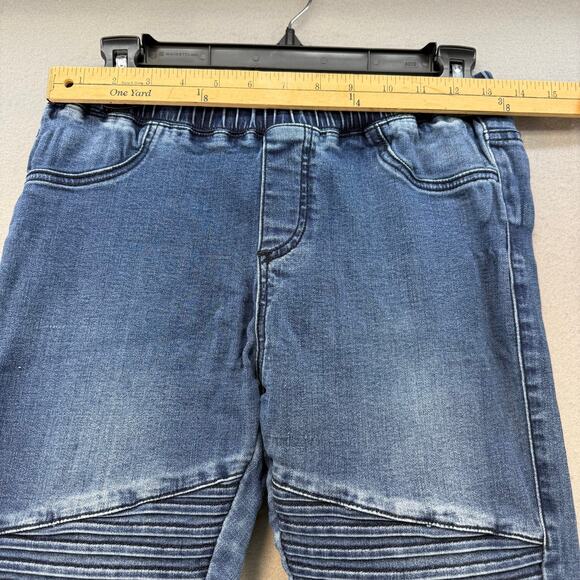 Hayden Los Angeles Denim Leggings Women's M Blue Stacked Moto Jeggings Jeans - Picture 10 of 14